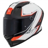 Capacete Mt Fechado Capacete Mt Stinger 2 Sr A5 - Branco / Vermelho Brilho