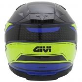 Capacete Givi 50.5 Iron Fechado Com Óculos Solar Interno - Preto / Amarelo / Azul