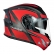 Capacete Norisk Articulado Com Óculos Solar Interno Motion Defender -  Vermelho Fosco / Cinza Titanium