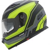 Capacete Givi 50.5 Soul Fechado Com Óculos Solar Interno - Preto Fosco/ Amarelo/ Cinza