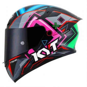 Capacete Kyt Fechado Tt Course Ratthapark Play Replica - Preto / Rosa