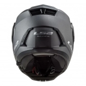Capacete Ls2 Articulado Com Óculos Solar Interno Scope Monocolor - Cinza Fosco Titanium