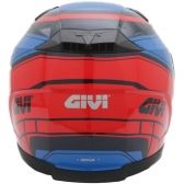 Capacete Givi 50.5 Soul Fechado Com Óculos Solar Interno - Vermelho/ Azul