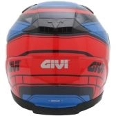 Capacete Givi 50.5 Soul Fechado Com Óculos Solar Interno - Vermelho/ Azul
