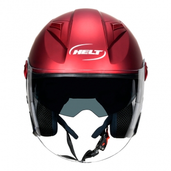 Capacete Helt Aberto Com Óculos Solar Interno Citylight  -  Vermelho Fosco