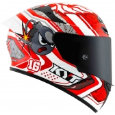 Capacete  Kyt Fechado Tt Course Super Mario Replica - Branco / Vermelho