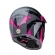 Capacete Esportivo Bieffe 3 Sport Hills Cross Trilha C/ Viseira  - Preto Brilho / Cinza / Rosa