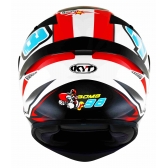Capacete  Kyt Fechado Tt Course 98 Bomb Replica - Branco / amarelo