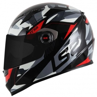 Capacete Ls2 Fechado Classic Ff358 Tank - Vermelho