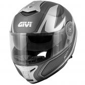 Capacete Givi Articulado  X21 Shiver Escamoteavel Robocop C/ Óculos - TITANIUM / PRATA FOSCO