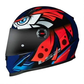 Capacete Ls2 Fechado  Classic Ff358 Tribal -  Laranja