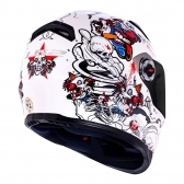 Capacete Ls2 Fechado  Classic Crazy Clown - Branco
