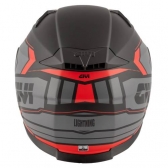 Capacete Givi Fechado Com Óculos Solar Interno 50.5 Lightning  - Preto/Cinza/Vermelho