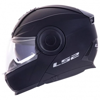 Capacete Ls2 Articulado Com Óculos Solar Interno Scope Monocolor - Preto Fosco