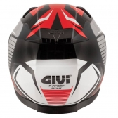 Capacete Givi Fechado Com Óculos Solar Interno 50.5 Stoccarda Blade - Preto / Vermelho
