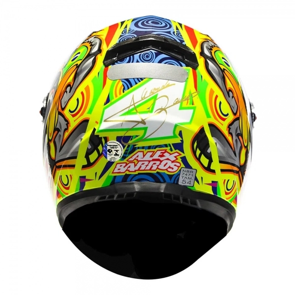 Capacete Ls2 Fechado Classic Alex Barros - Amarelo