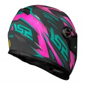 Capacete Ls2 Fechado  Classic Draze -  Cinza / Verde / Rosa