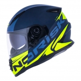 Capacete Norisk Fechado  Soul Advance Manty – Azul Fosco / Amarelo