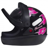 Capacete Taurus Fechado  San Marino Femme - Preto / Rosa