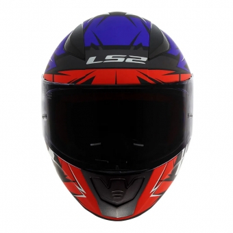 Capacete Ls2 Fechado FF353 Rapid Cromo -  Azul / vermelho