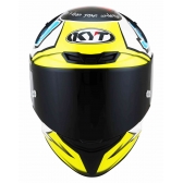 Capacete  Kyt Fechado Tt Course 98 Bomb Replica - Branco / amarelo
