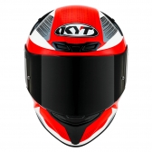 Capacete  Kyt Fechado Tt Course Gear - Preto  /  Vermelho
