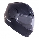 Capacete Ls2 Articulado Com Óculos Solar Interno Scope Monocolor - Preto Fosco