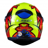 Capacete Ls2 Fechado  Classic Ff358 Tribal -  Amarelo
