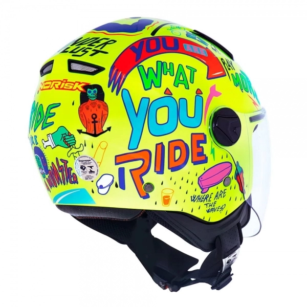 Capacete Norisk Aberto Orion Free -Amarelo