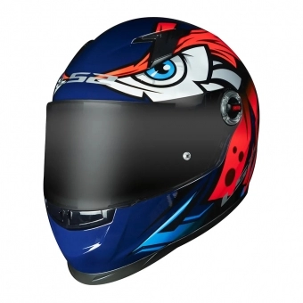 Capacete Ls2 Fechado  Classic Ff358 Tribal -  Laranja