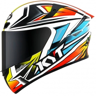 Capacete  Kyt Fechado Tt Course Radiance Europa Kasma Daniel Replica - Branca / Laranja