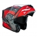 Capacete Norisk Articulado Com Óculos Solar Interno Motion Defender -  Vermelho Fosco / Cinza Titanium