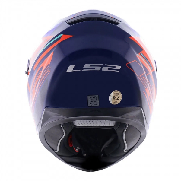 Capacete Ls2 Fechado Ff320 Stream Ixel – Laranja / Azul