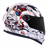 Capacete Ls2 Fechado  Classic Crazy Clown - Branco
