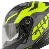 Capacete Givi Fechado Com Óculos Solar Interno - 50.5 Camo - Preto/Amarelo