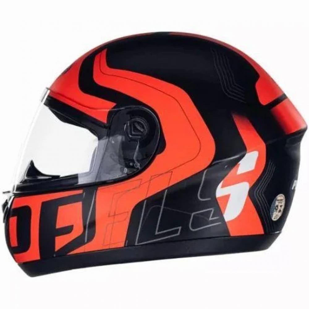 Capacete Peels Fechado  Spike New Ghost -  Preto Fosco / Vermelho