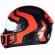 Capacete Peels Fechado  Spike New Ghost -  Preto Fosco / Vermelho