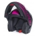 Capacete Taurus Articulado Zarref Neon - Preto Fosco/ Rosa