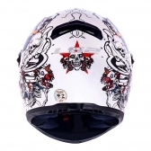 Capacete Ls2 Fechado  Classic Crazy Clown - Branco