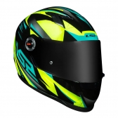 Capacete Ls2 Fechado  Classic Draze -  Preto / Amarelo / Verde