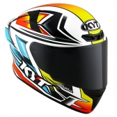 Capacete  Kyt Fechado Tt Course Radiance Europa Kasma Daniel Replica - Branca / Laranja