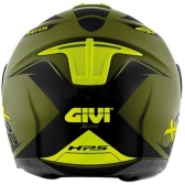 Capacete Givi Aberto Com Óculos Solar Interno X22 Planet Hyper - Preto/Verde Militar/Amarelo