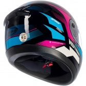 Capacete Peels Fechado  Spike Motion - Preto / Azul / Rosa