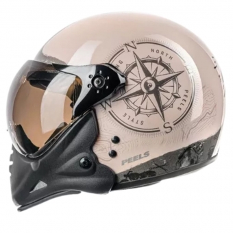 Capacete Peels Aberto F-21 North Queixeira Modular – White /Preto