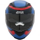 Capacete Givi 50.5 Soul Fechado Com Óculos Solar Interno - Vermelho/ Azul