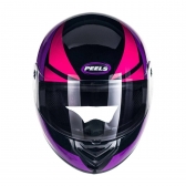Capacete Peels Fechado  Spike Maxi - Preto / Rosa / Roxo