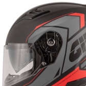 Capacete Givi Fechado Com Óculos Solar Interno 50.5 Lightning  - Preto/Cinza/Vermelho