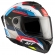 Capacete Mt Atom 2 Articulado Com Óculos Solar Interno Bast A0 Perolizado Branco / Azul / Vermelho