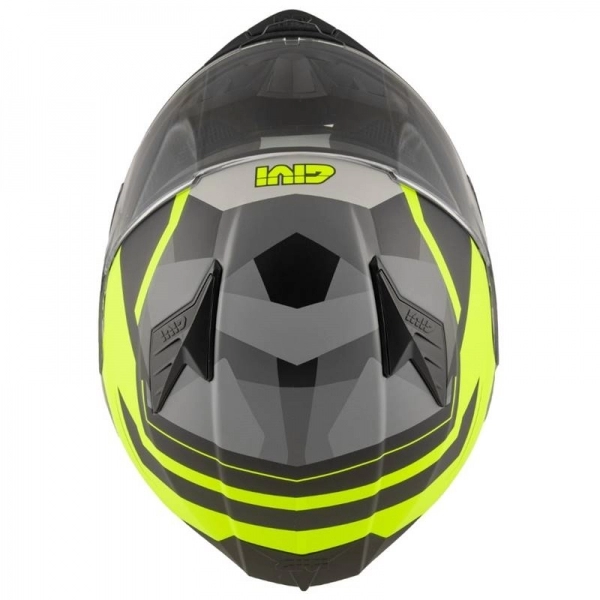 Capacete Givi Fechado Com Óculos Solar Interno - 50.5 Camo - Preto/Amarelo