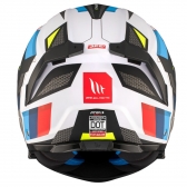 Capacete Mt Atom 2 Articulado Com Óculos Solar Interno Bast A0 Perolizado Branco / Azul / Vermelho